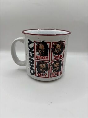 Silver Buffalo Chucky Emotions 20oz Ceramic Camper Mug Horror